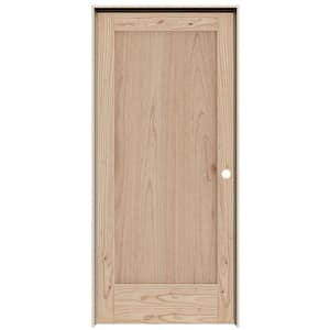 MODA Rustic 30 in. x 80 in. Left-Hand Natural Unfinished Wood Single Prehung Interior Door