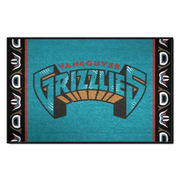 FANMATS NBA Retro Vancouver Grizzlies Teal 2 ft. x 3 ft. Starter Mat Area Rug