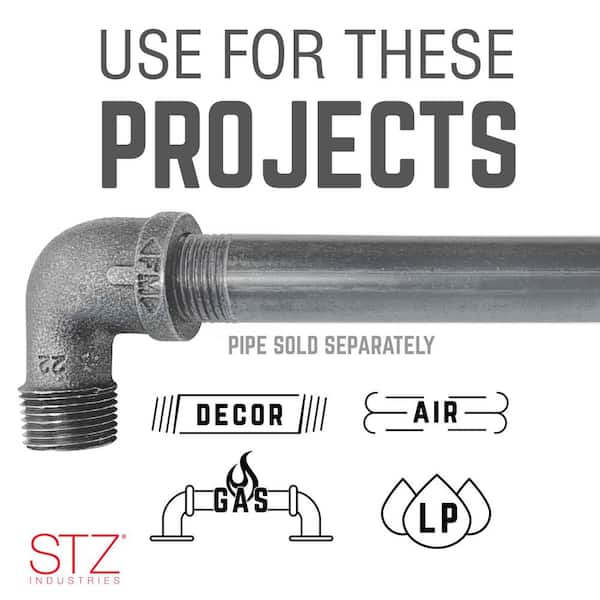 STZ - 1 in. Black Iron 90-degree FIP x MIP Street Elbow