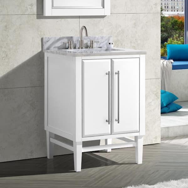 Avanity Mason 24 in. Bath Vanity Cabinet Only in White with Silver 