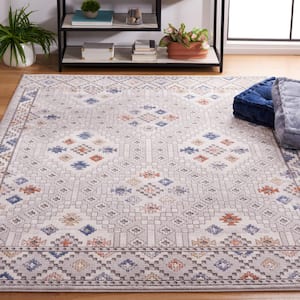 Eternal Gray/Ivory 7 ft. x 7 ft. Geometric Square Area Rug