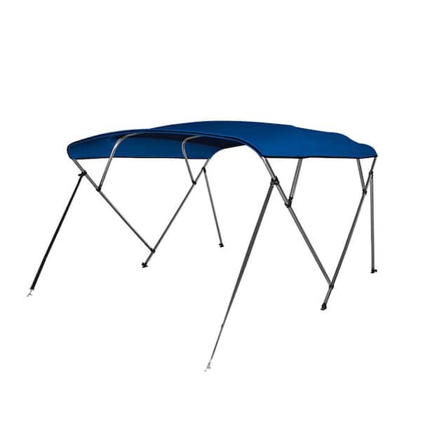 SereneLife 85 in. Royal Blue 4-Bow Bimini Top Boat Cover