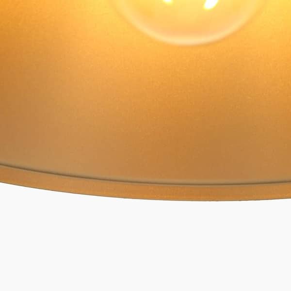 Zevni Mid-Century Modern 1-Light Matte Black and Dark Gold Pendant