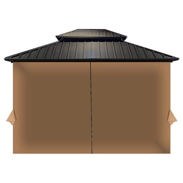 Aoodor 10 ft. x 13 ft. 4-Panel Universal Gazebo Sidewall Replacement