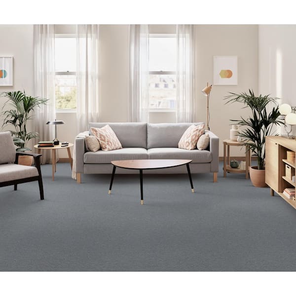 Lifeproof Dreamy Daze I Huntley Blue 56 oz. Nylon Texture Carpet