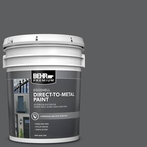 5 gal. #N500-6 Graphic Charcoal Eggshell Direct to Metal Interior/Exterior Paint