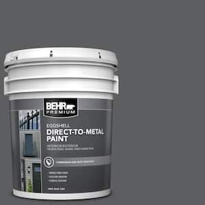 5 gal. #N500-6 Graphic Charcoal Eggshell Direct to Metal Interior/Exterior Paint