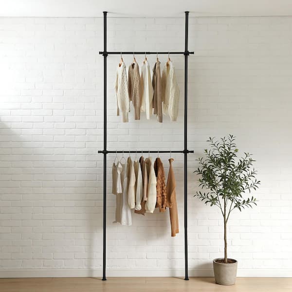 【送料無料】Factory Black Hanger Rack W90 Amazon.com: Simple Houseware Industrial Grade Z-Base Garment Rack