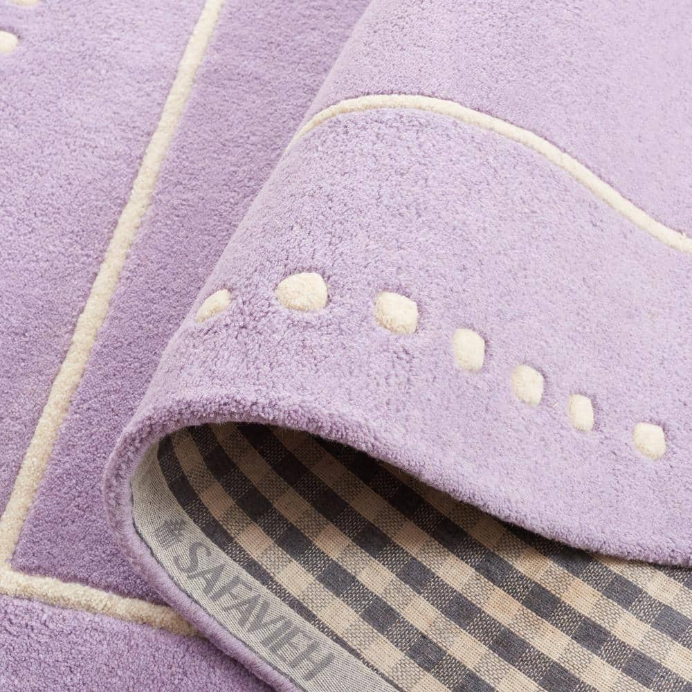 Lavender Ivory Elegance 6' x 9' Hand-Tufted Wool & Viscose Area Rug