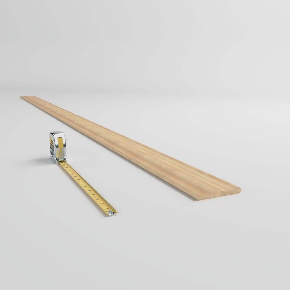 Natural Pine Solid Hardwood Crown Moulding, 96" Length