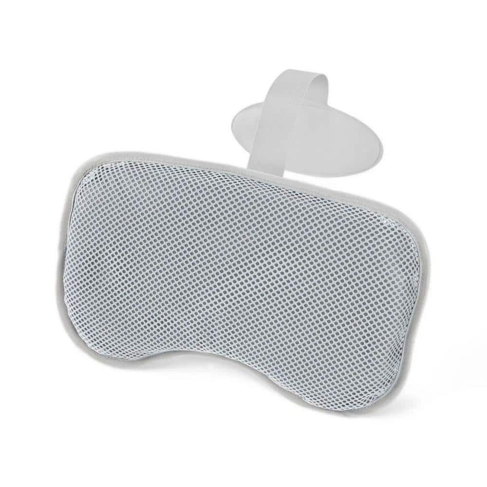 Gray Inflatable Round Hot Tub with Seats and Pillows