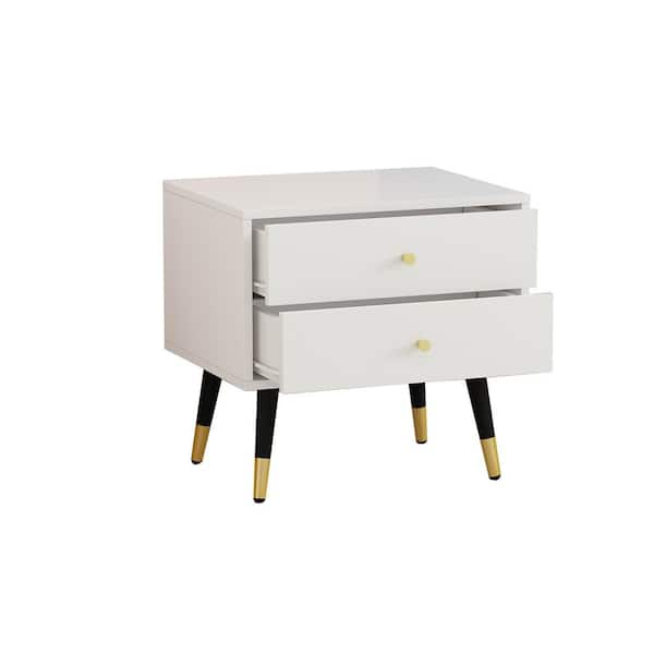 white bedside table set