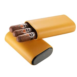 Visol Legend Brown Genuine Leather Cigar Case - Holds 2 Cigars