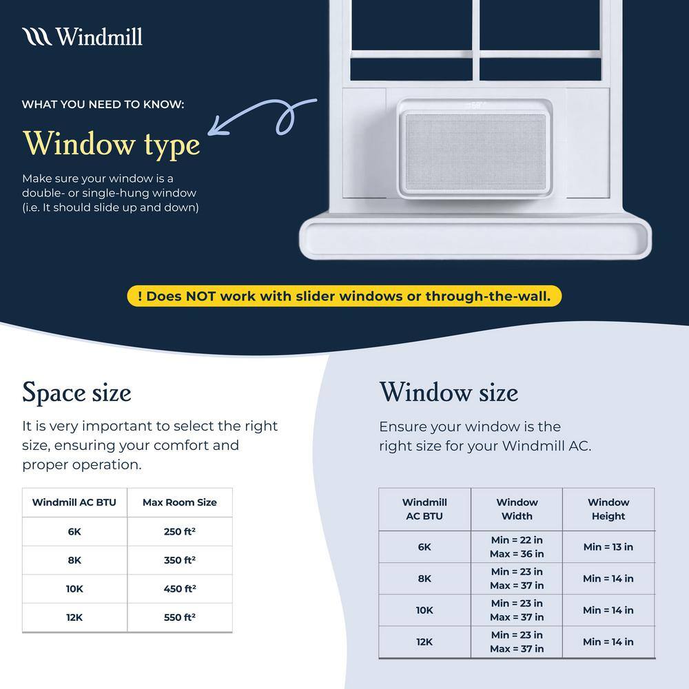 WhisperTech 12,000 BTU White Smart Window Air Conditioner