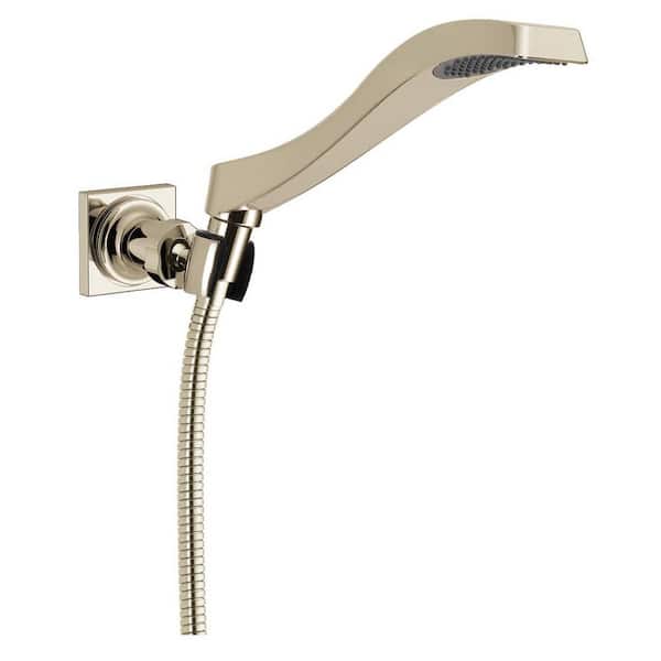 Delta Dryden 1-Spray Patterns 1.75 GPM 2.5 in. Wall Mount Handheld Shower Head in Polished Nickel