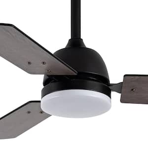 Lemar 36 in. Integrated LED Indoor Black Ceiling Fans with Light and Remote Control Included