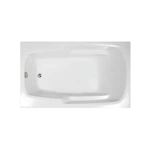 Napa 54 in. Acrylic Rectangular Drop-in Reversible Drain Air Bath Tub in White