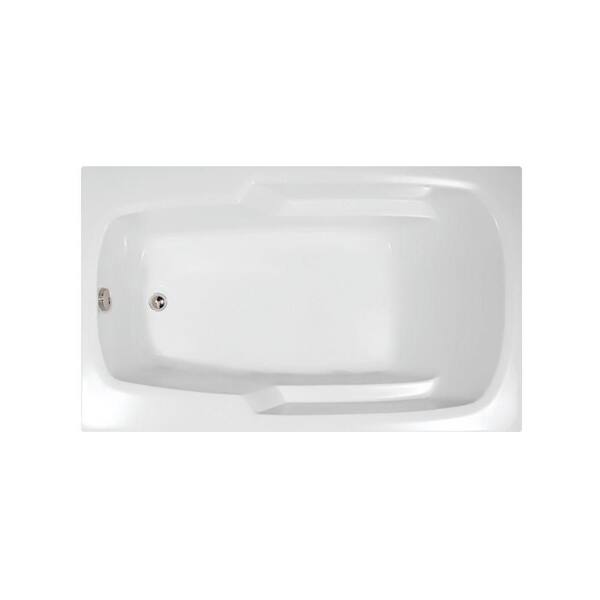 Hydro Systems Napa 54 in. Acrylic Rectangular Drop-in Reversible Drain Air Bath Tub in White