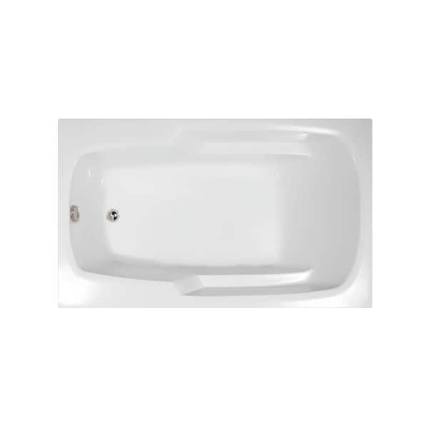 Hydro Systems Napa 60 in. Acrylic Rectangular Drop-in Reversible Drain Bathtub in White