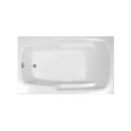 Napa 72 in. Acrylic Rectangular Drop-in Reversible Drain Bathtub in White