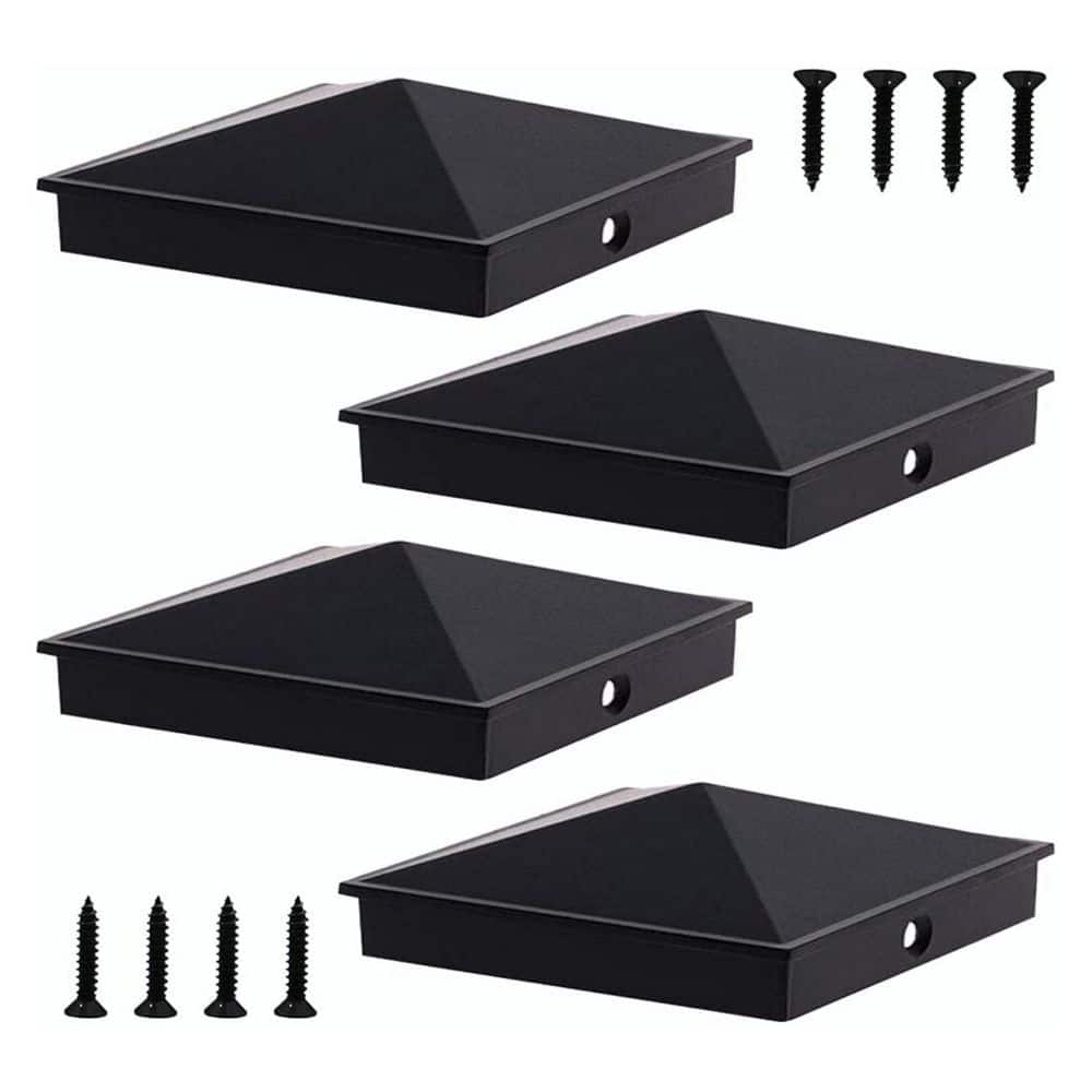 6 x 6 Aluminum Pyramid Post Caps Cover Matte Finish Black for Nominal Wood Post Fences Decks Corridors 4-Pack price history on PriceWatchPro