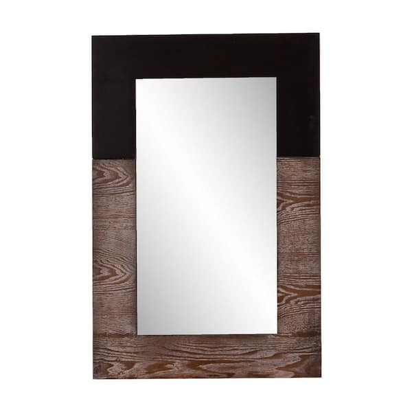 Unbranded 24 in. W x 36 in. H Rectangular Wood Framed Wall Mount Modern Decor Bathroom Vanity Mirror