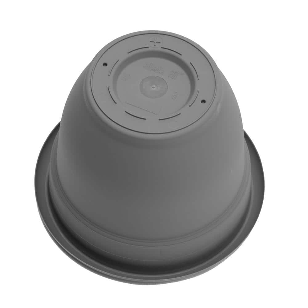Bloem 12" Charcoal Self-Watering Round Planter for Indoor & Outdoor