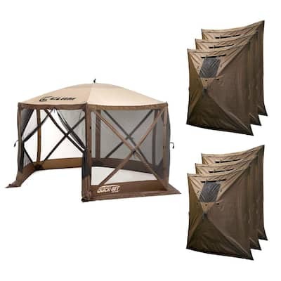 Quick Set Escape Portable Outdoor Gazebo Canopy with Wind Panels (6-Pack)