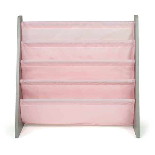 23.5 in. H Sophie Pink Kids Bookshelf Book Organizer(4-Tier)