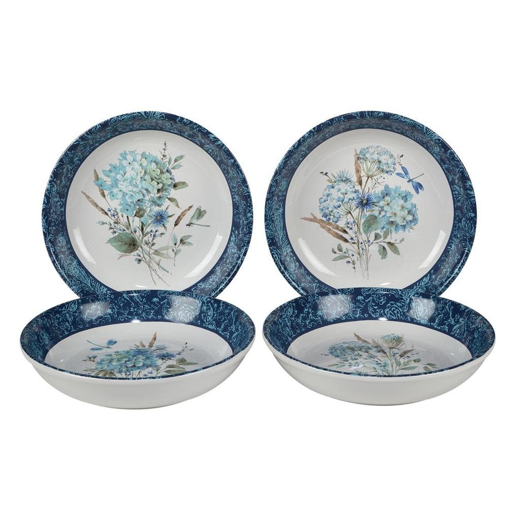 blue christmas dinnerware
