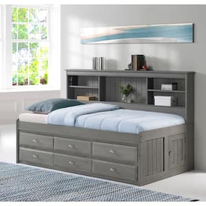 Charcoal Gray Series Charcoal Gray Twin Size Daybed with 6-Drawers