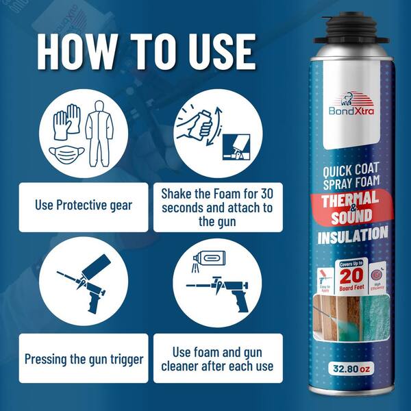 GrizzlyGuard Quickcoat Spray Foam Insulation – DIY Closed Cell Expanding Foam For Walls, Attics, Concrete & More (20 Board Feet) 1 thumbnail image