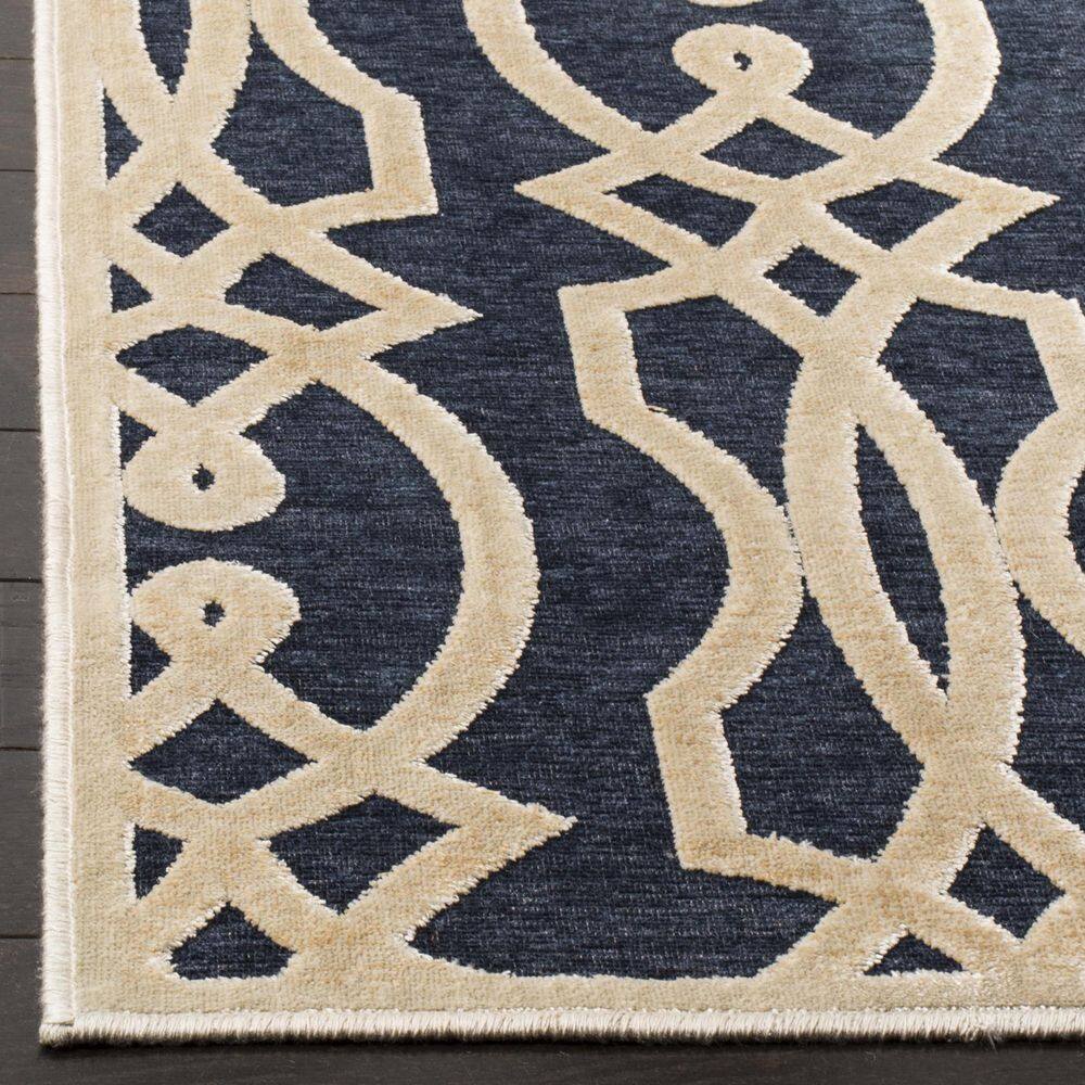 Azurite Blue Tufted Handmade Reversible Wool Area Rug 68" x 48"