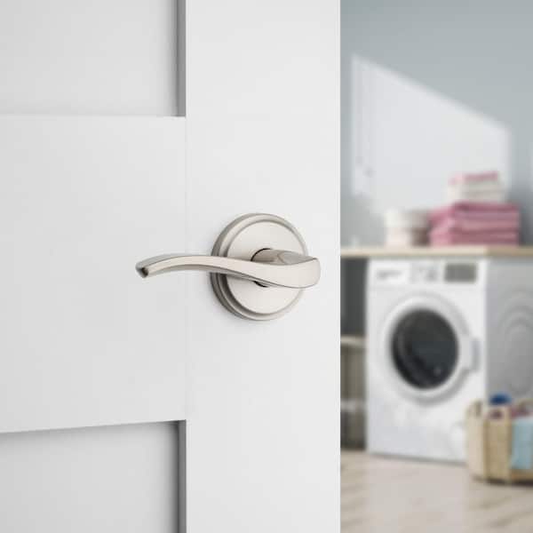 Sedona Satin Nickel Reversible Round Wave Hall/Closet Door Handle