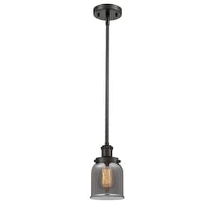 Bell 60-Watt 1 Light Oil Rubbed Bronze Shaded Mini Pendant Light with Tinted Glass Shade