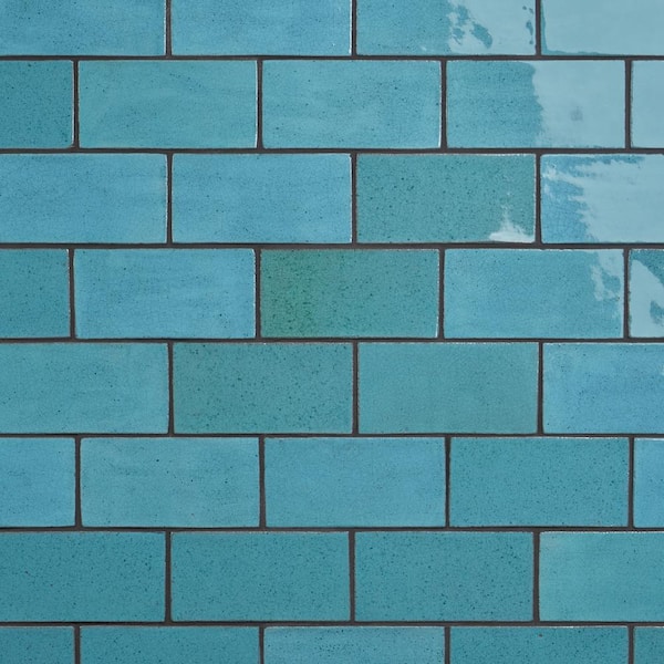 Ivy Hill Tile Orion Blue 3.93 in. x 7.87 in. Glazed Terracotta Clay Subway Wall Tile (10.76 Sq. Ft./Case)
