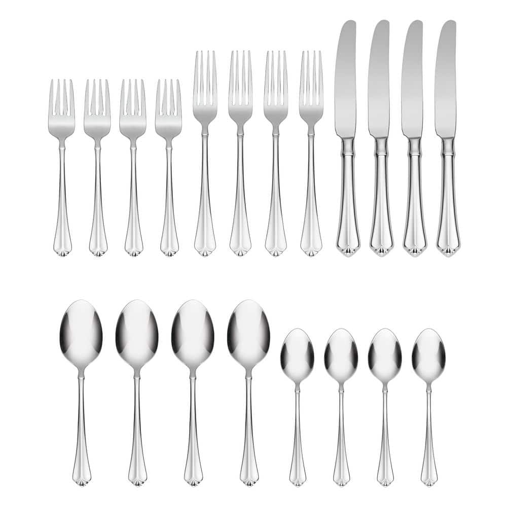 Julliard 20 Piece 18/10 Stainless Steel Flatware Set, Service for 4
