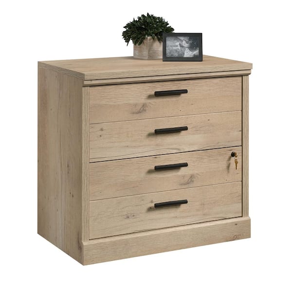 Sauder Aspen Post Prime Oak 2 Drawer, Solid Wood Lateral File Cabinet 2 Drawer