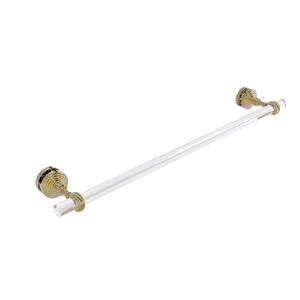 Matte Gray Allied Brass PB-41T-BB-24-GYM Pacific Beach Collection 24 Inch Back Shower Door Towel Bar with Twisted Accents 