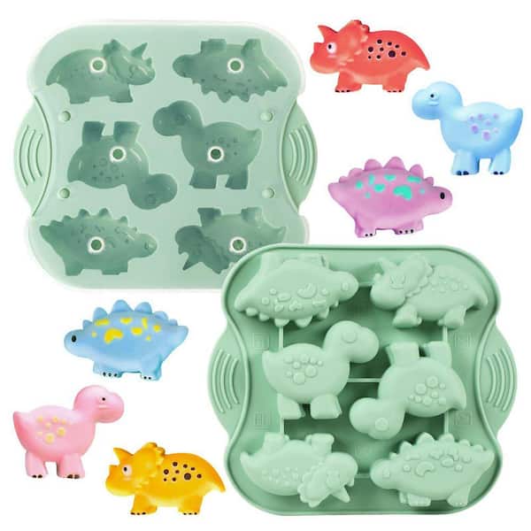 Lynzavix 2-Pack Dinosaur-Shaped Silicone Mold for Baking, Crafting