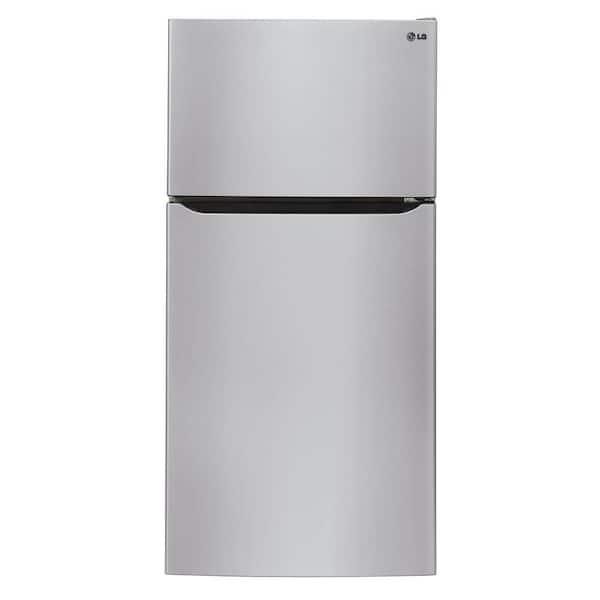LG 30 in. W 20 cu. ft. Top Freezer Refrigerator in Stainless Steel
