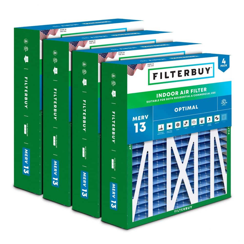 20 in. x 23 in. x 5 in. MERV 13 (FPR 10) Health Defense Pleated HVAC AC Furnace Air Filters for Carrier & More (4-Pack) price history on PriceWatchPro