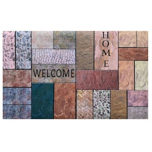 Welcome Outdoor Rubber Entrance Mat 18x30 - Welcome Home