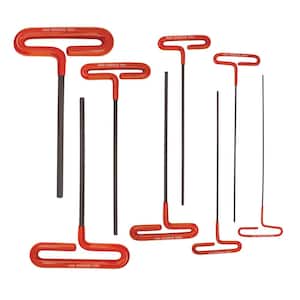 Metric Hex End 9 in. Cushion Grip Loop T-Handle Set with ProGuard (8-Piece)