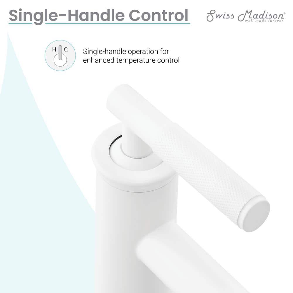 Matte White Nickel Single-Handle Bathroom Faucet