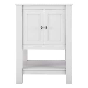 Gazette 24 in. W x 21.75 in. D x 34 in. H Bath Vanity Cabinet without Top in White