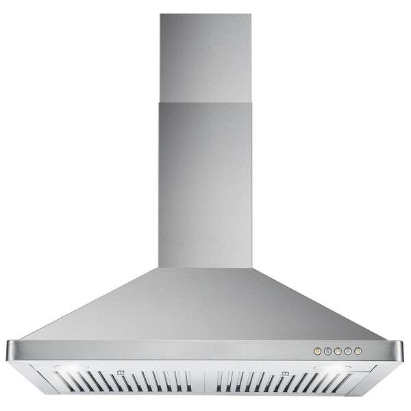 Cosmo 30 in. Ducted Wall Mount Range Hood in Stainless Steel with LED Lighting and Permanent Filters