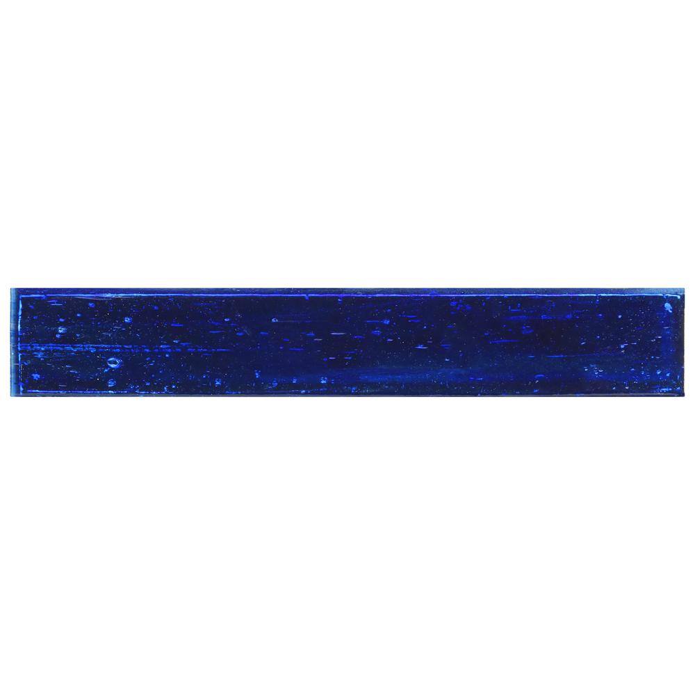 Apollo Brick Polished Blue Glass Subway Wall Tile