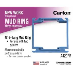 2-Gang 1/2 in. PVC ENT Box Mud Ring