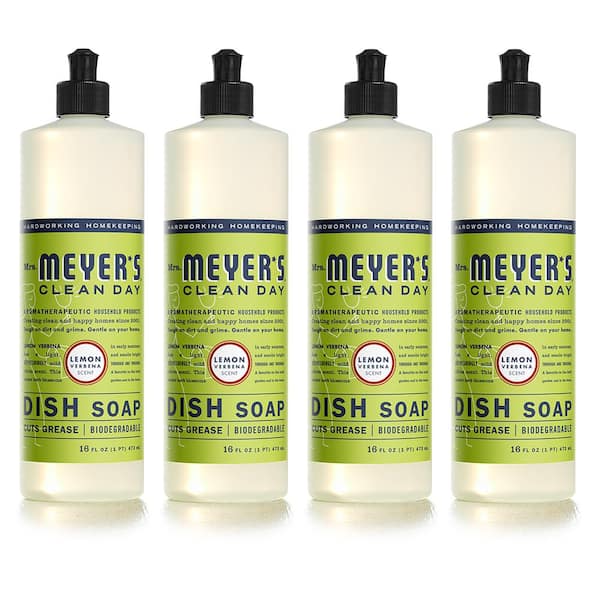 Mrs. Meyer's Clean Day 16 oz. Lemon Verbena Liquid Dish Soap (4-Pack)